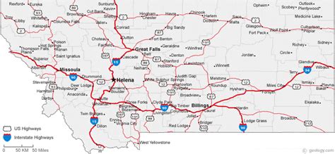 map of Montana cities | Map, Road trip planning, Town map