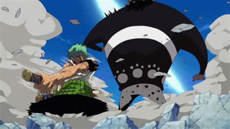 bartholomew kuma roronoa zoro gif | WiffleGif