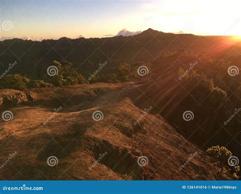 Sunrise at Kalalau Valley Lookout in Waimea Canyon on Kauai Island ...