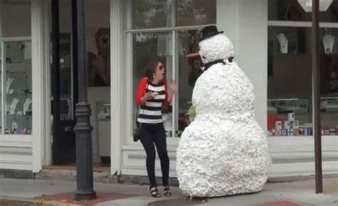 The Scary Snowman Prank