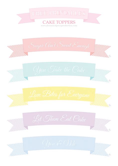 Free Printable Cake Banner - FREE PRINTABLE TEMPLATES