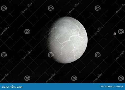 Dysnomia Orbiting Around Dwarf Planet Eris in the Outer Space. 3d ...