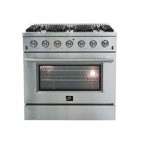 Forno Galiano Professional 36 in. Freestanding Gas Range in Stainless Steel FFSGS6244-36 - The ...