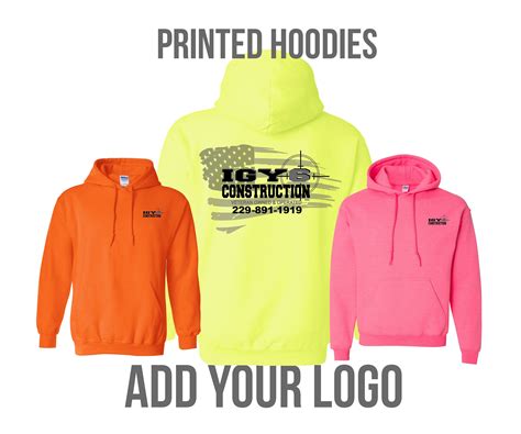 Safety Hoodies with Logo, Bulk Company Hooded Sweatshirts, Constructions Hoodies, High ...