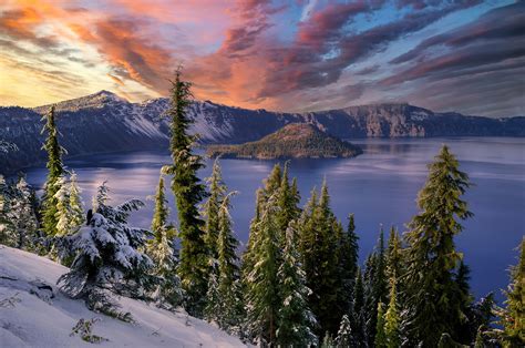 3840x2160 Winter Snow Trees Mountains Landscape Hdr 4k 4K ,HD 4k Wallpapers,Images,Backgrounds ...