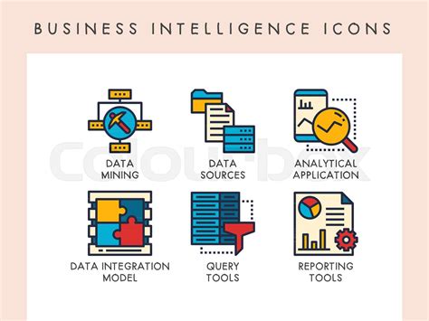 Business intelligence icons | Stock vector | Colourbox