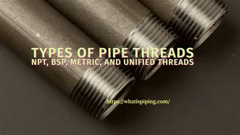 Types of Pipe Threads: NPT, BSP, Metric, and Unified Threads – What Is ...