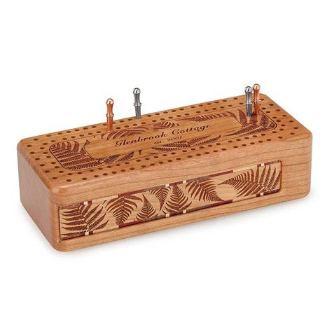 Custom Fern Cribbage Board | cribbage set for family | UncommonGoods