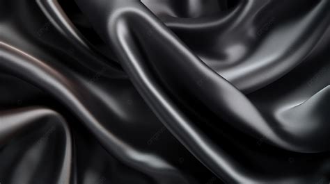 Glossy Texture Of Black Satin Silk Fabric Background, Silk Cloth, Silky ...