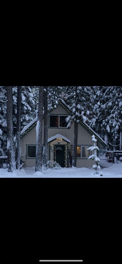 South Lake Tahoe California. Our cabin winter 2017. Zoom in on second ...