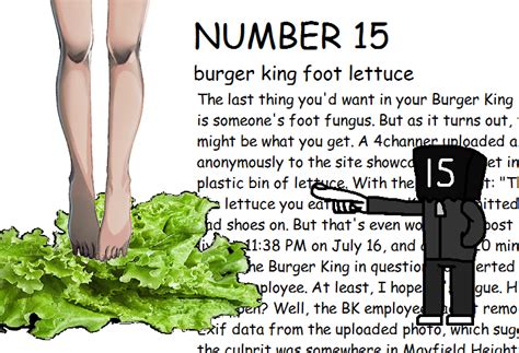 NUMBER 15: BURGER KING FOOT LETTUCE by TorbinCrow1987 on DeviantArt