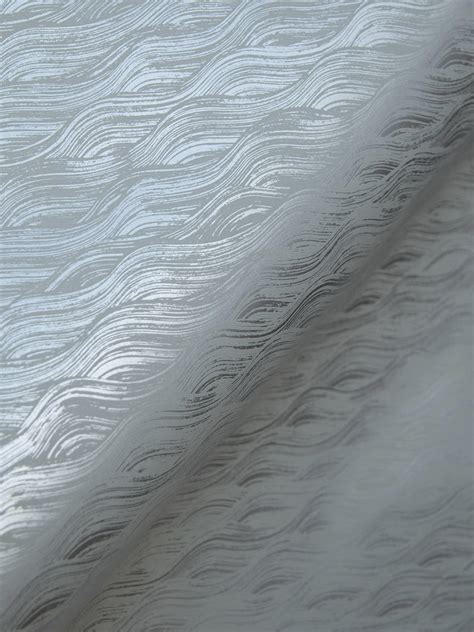 Painted Wave Wallpaper in Silver – Krane Home