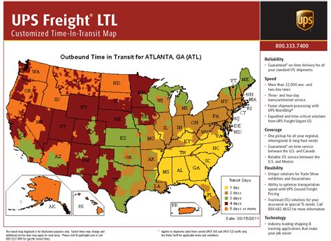 Ups Ground Time In Transit Map By Zip Code