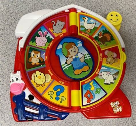 See 'N Say Spin Wheel Little People Farm Animals Sounds 2003 By Mattel | eBay