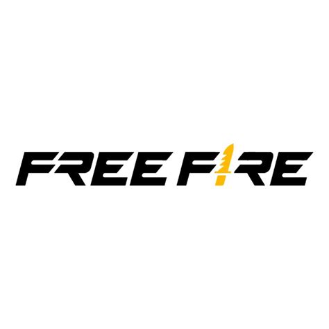 the free fire logo is black and yellow