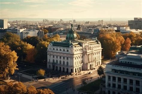 Premium AI Image | aerial view of milan cityscape