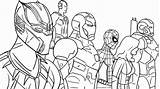 Avengers Coloring Pages Printable  coloring Marvel sketch template