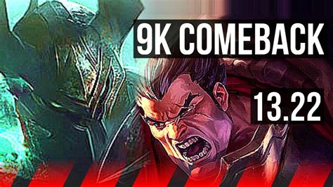 MORDEKAISER vs DARIUS (TOP) | Comeback, 1.0M mastery | BR Master | 13.22 - YouTube