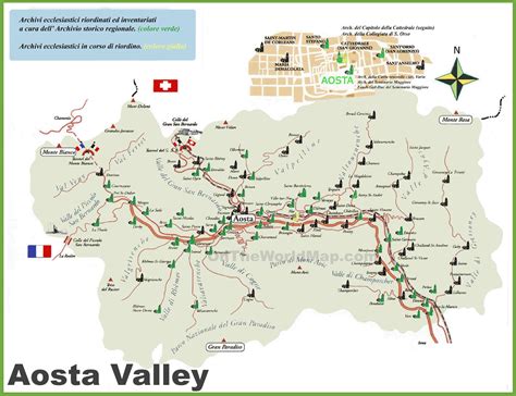 Aosta Valley tourist map