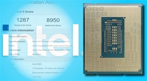 14-core Alder Lake-P processor splutters through Geekbench test with ...