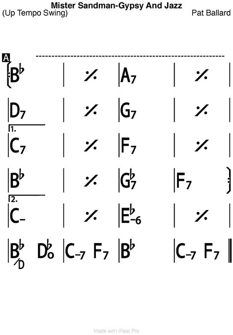 Mr Sandman Guitar Chords