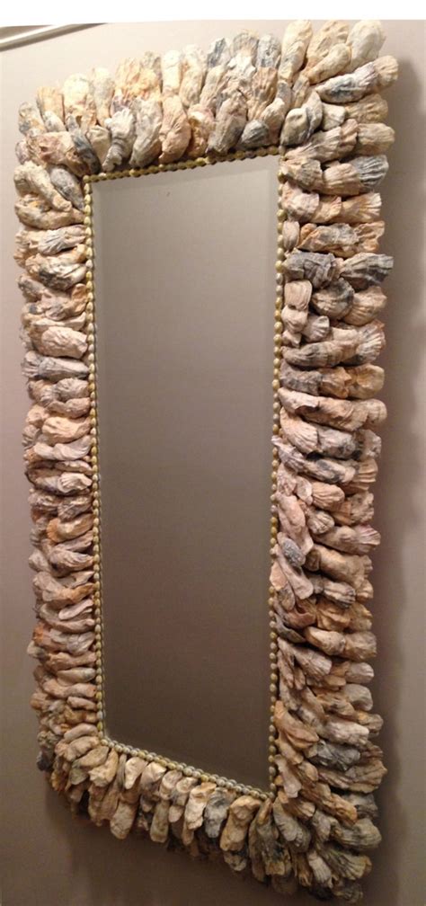 Large Oyster Shell Mirror 28 x 52