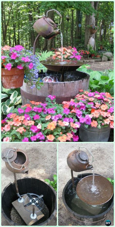 DIY Garden Fountain Landscaping Ideas & Projects with Instructions