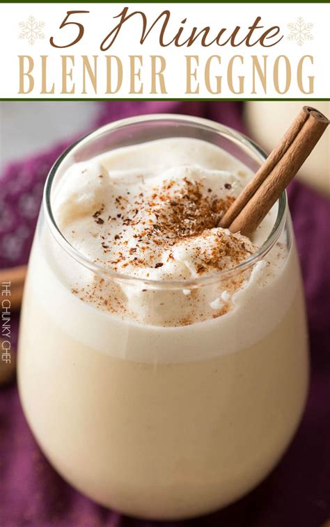 5 Minute Homemade Blender Eggnog - The Chunky Chef