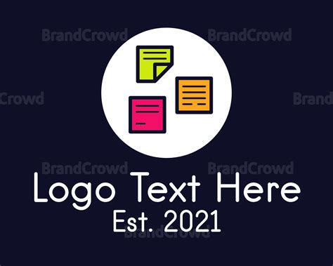 Sticky Note Logo | BrandCrowd Logo Maker