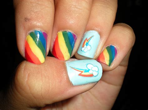 Rainbow Dash Nails by GoThIcFoX101 on DeviantArt