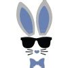 Bunny Boy Eyelashes Glasses SVG, Easter SVG