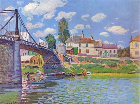 Ponte a Villeneuve la Garenne - Alfred Sisley | Wikioo.org – L ...