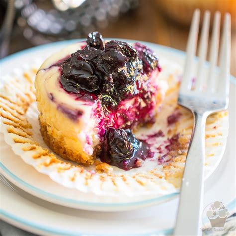 Mini Blueberry Cheesecakes • My Evil Twin's Kitchen