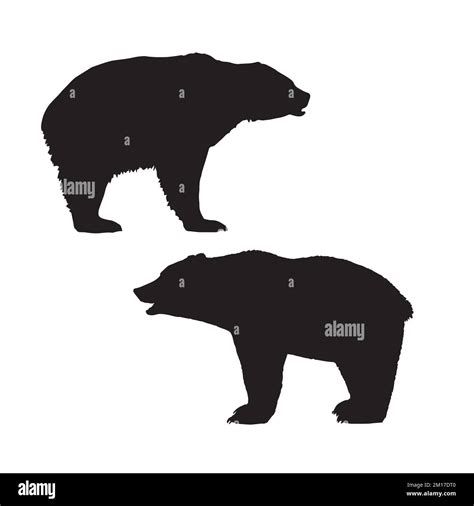 Vector Illustration of Grizzly Bear Silhouette Stock Vector Image & Art ...