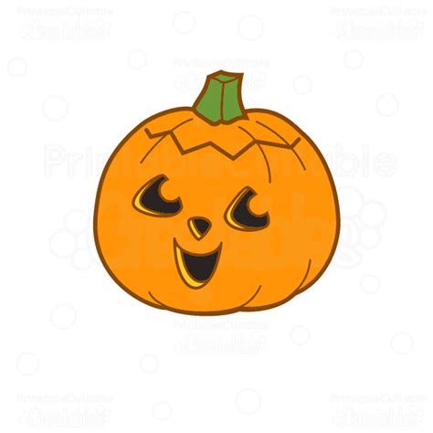 Cute Halloween Pumpkin Free SVG Cutting File & Clipart