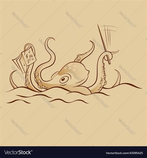 Octopus character Royalty Free Vector Image - VectorStock