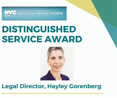 NYC DOHMH Presents Legal Director Hayley Gorenberg with Distinguished Service Award - New York ...