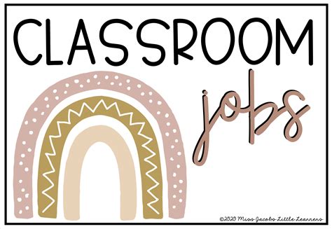 Boho rainbow classroom jobs stylish miss jacobs little learners ...