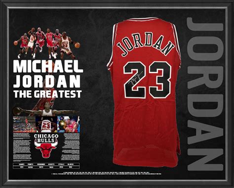 Basketball - Michael Jordan Deluxe Signed and Framed Jersey | Taylormade Memorabilia | Sports ...