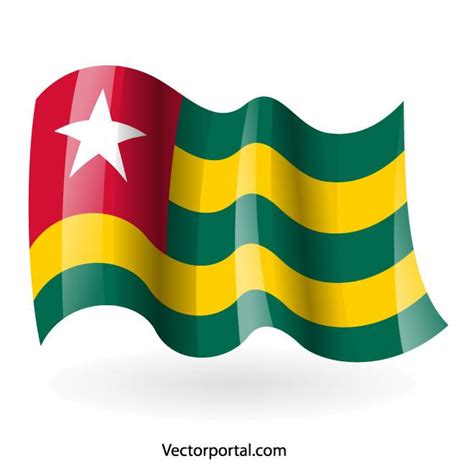 Flagge der Republik Togo Royalty Free Stock SVG Vector and Clip Art