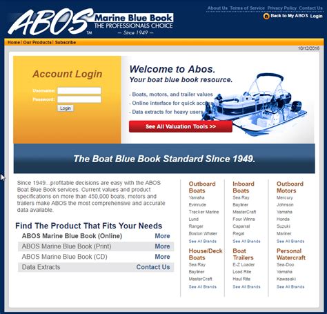 Marine Data, Values Prices | API, Databases | ABOS Marine Blue Book ...