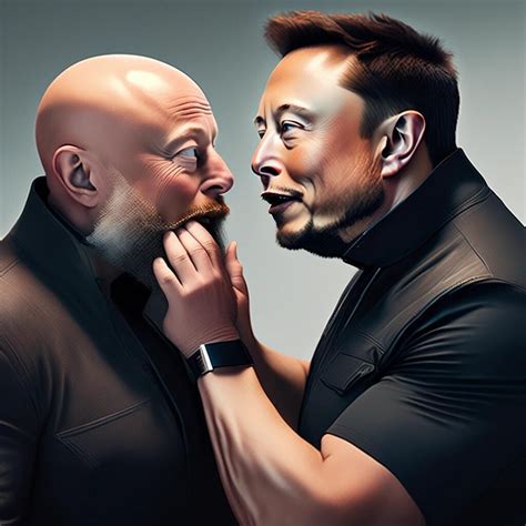 featured: Elon Musk covering a bald man with a Beard's mouth with his ...