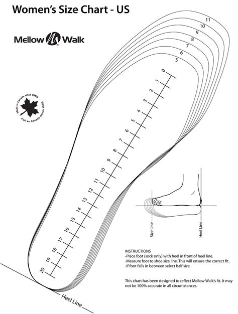 Foot Measurement Chart Printable Lovely Printable Shoe Size Chart Women ...