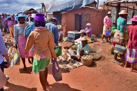 An African market day: The local market at Camp Robin, Madagascar