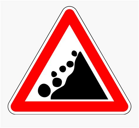 Falling Rocks Png - Falling Rocks Sign Png , Free Transparent Clipart - ClipartKey