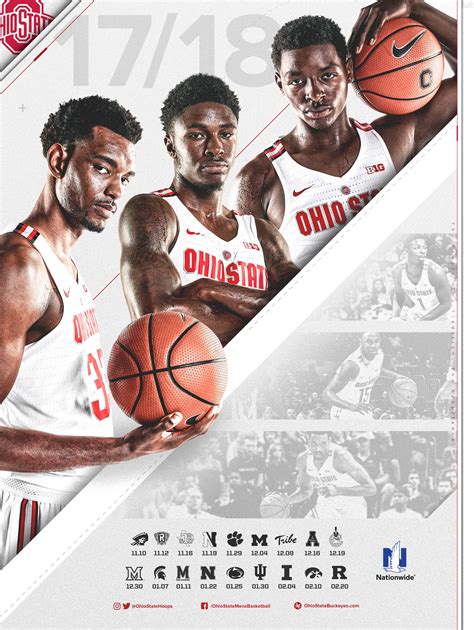 2017/18 Ohio State Basketball Schedule Poster on Behance | Sports ...