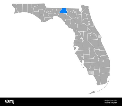 Map of Madison in Florida Stock Photo - Alamy