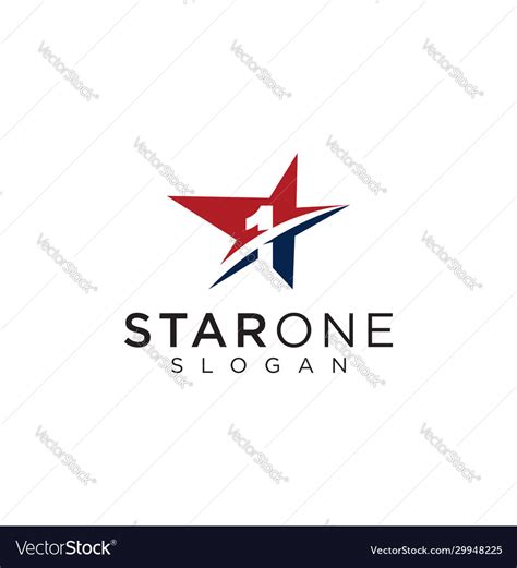 Star one logo design inspiration Royalty Free Vector Image