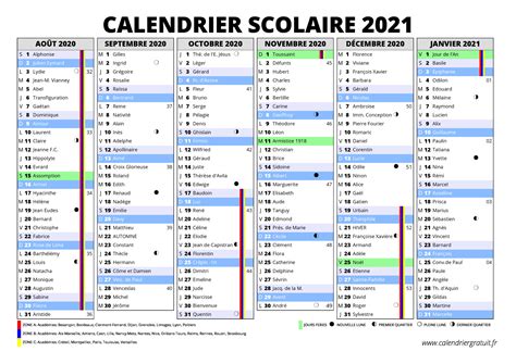 Calendrier Vacances Scolaires Lyon 2021 | Calendrier Apr 2021