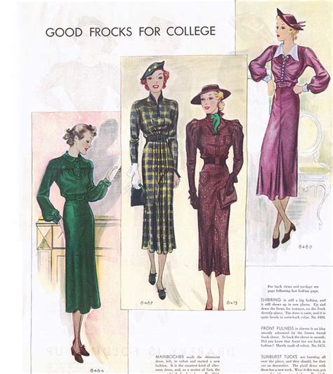 30s fall winter dresses | Fashion illustration of fall/winte… | Flickr